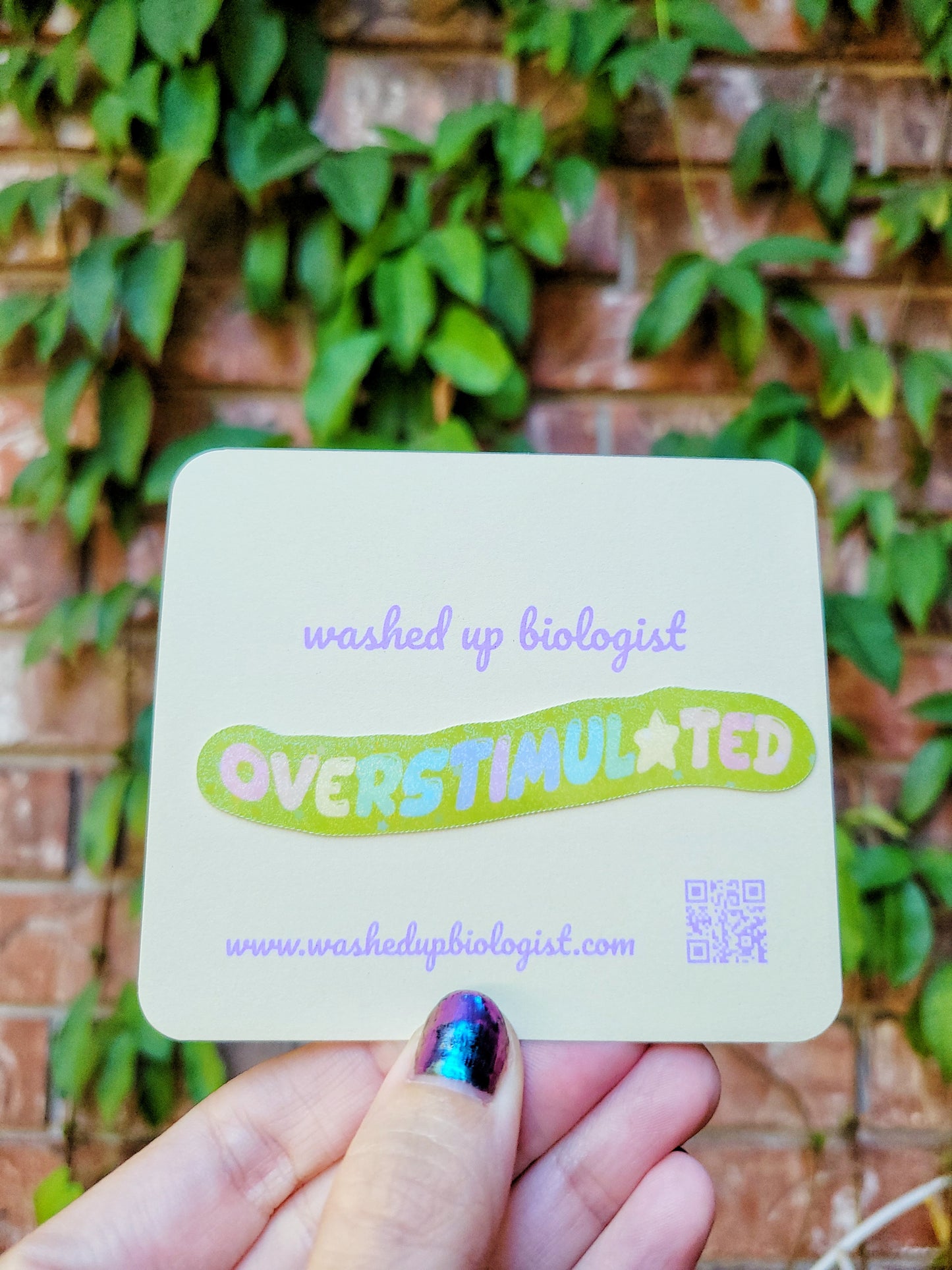 overstimulated sticker