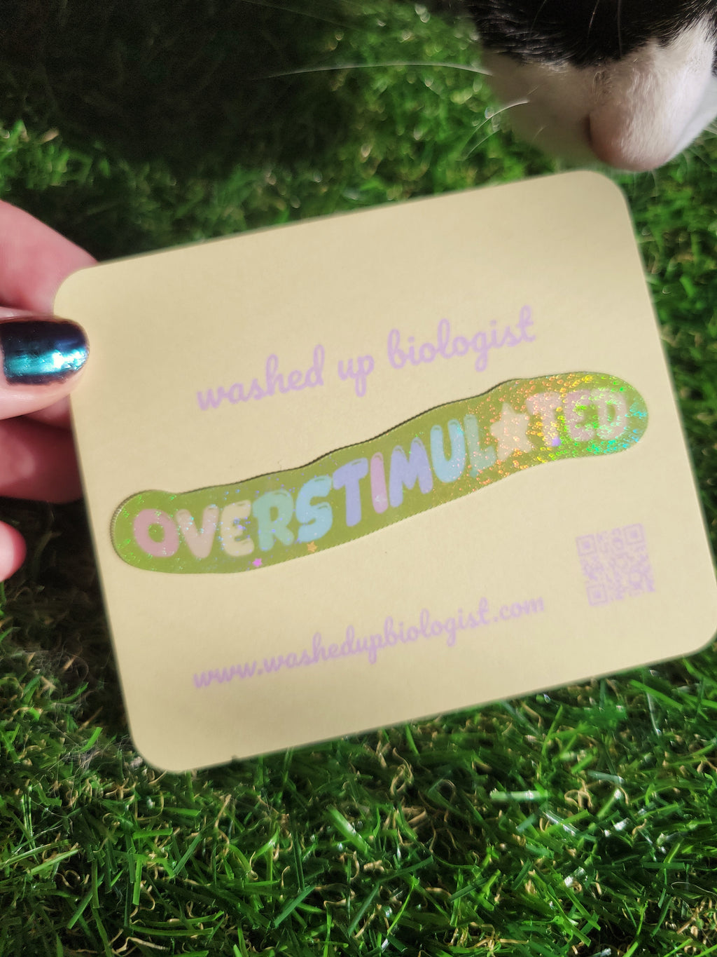 overstimulated sticker