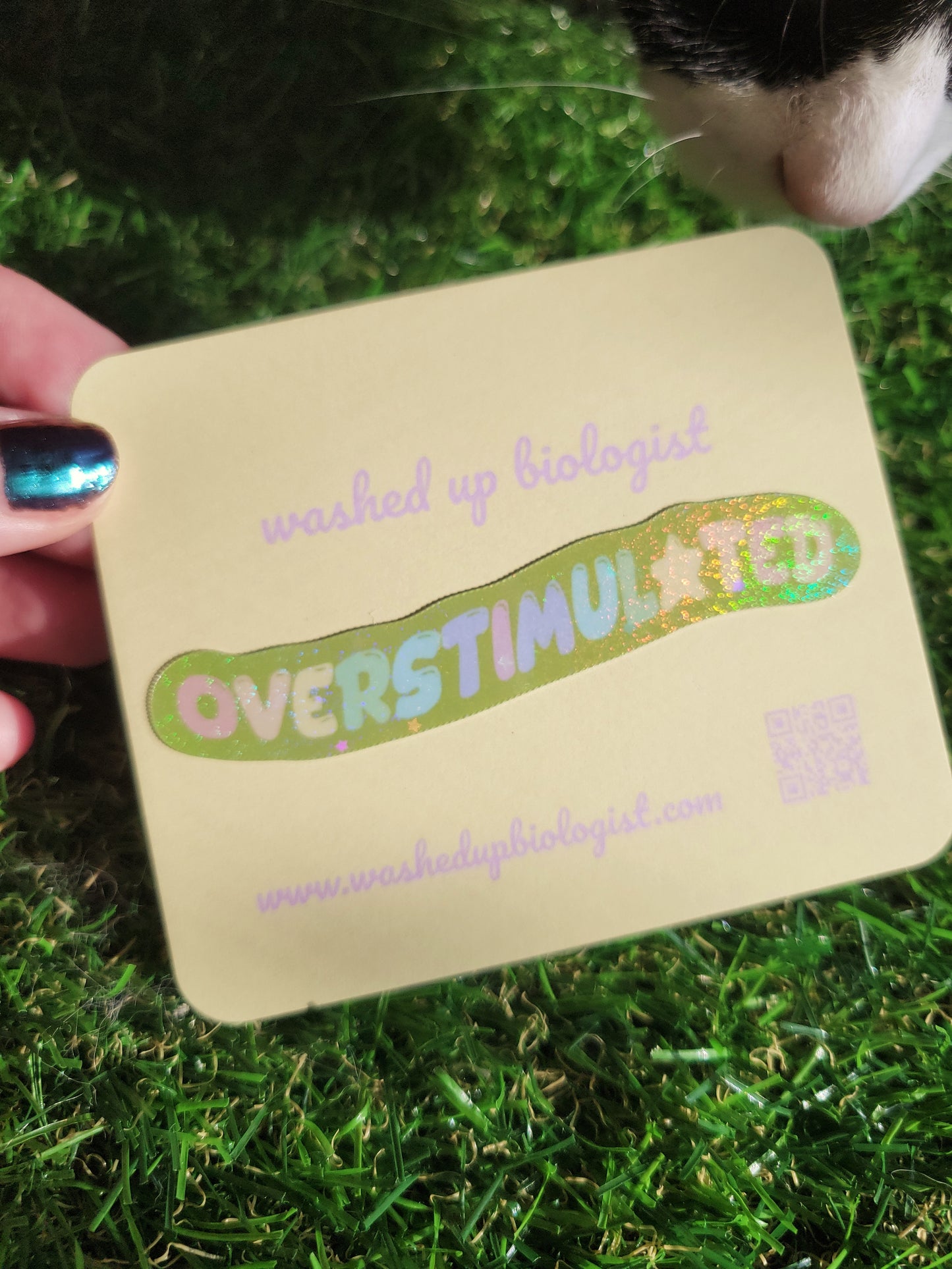 overstimulated sticker