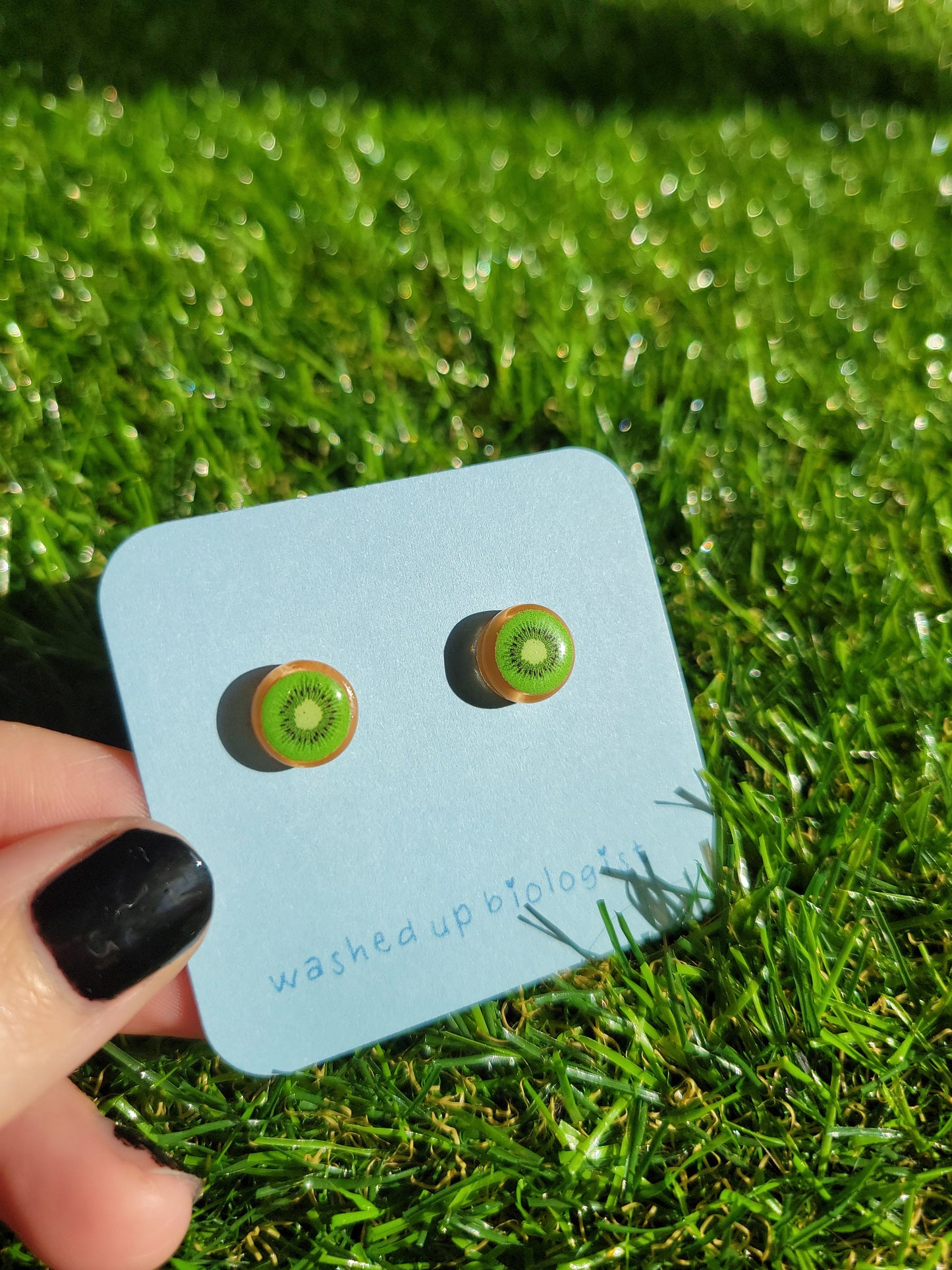 kiwis hypoallergenic stud earrings