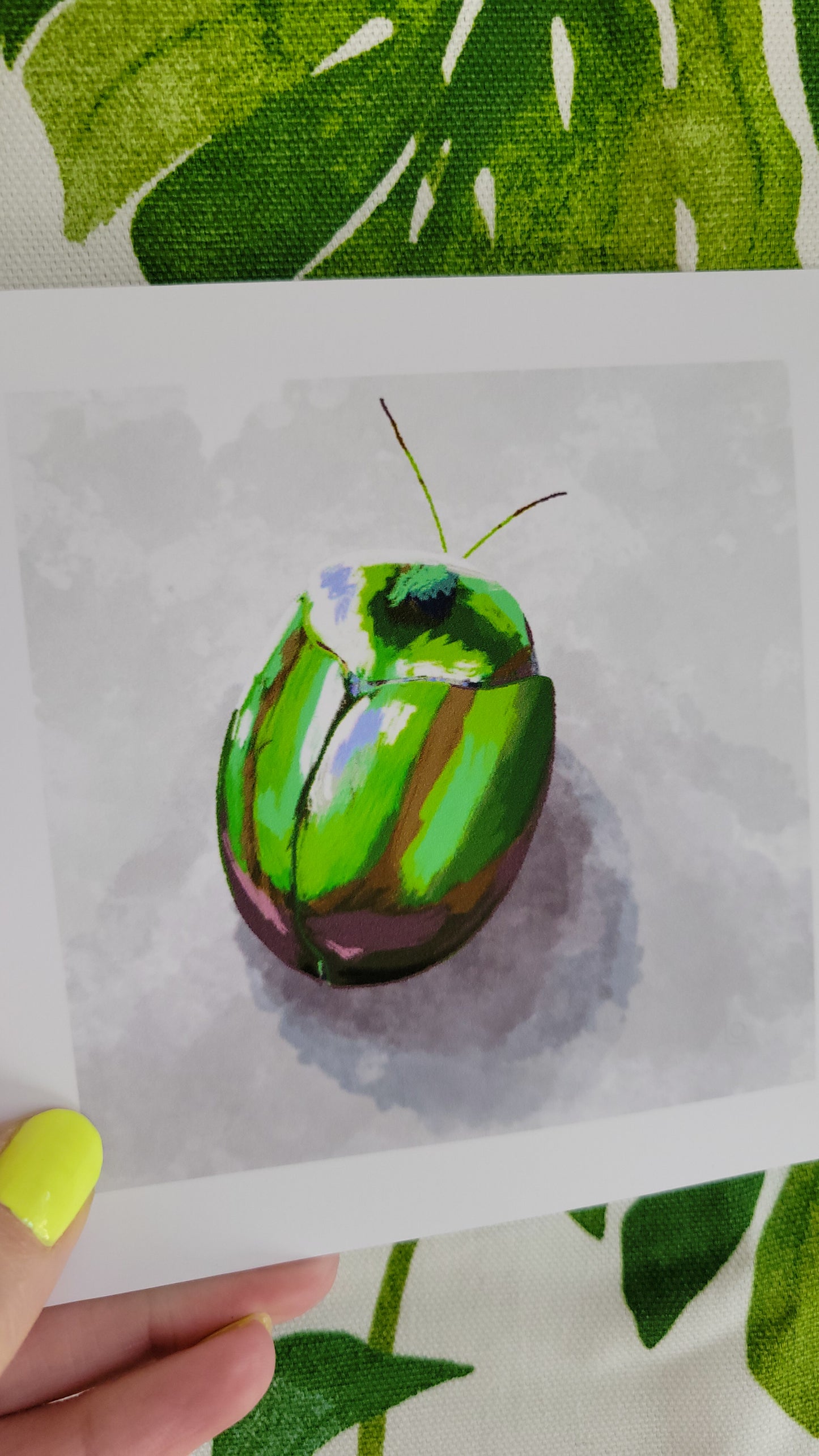 green beetle