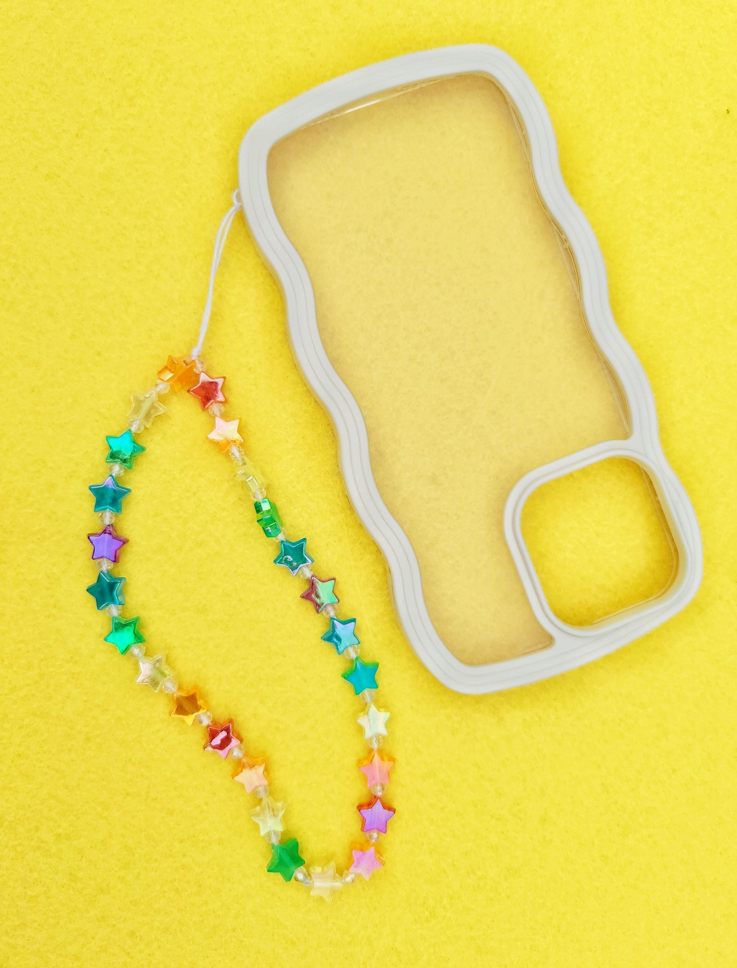 rainbow stars phone charm strap