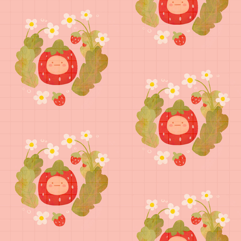 🍓 strawberry baby seamless pattern digital file 🍓