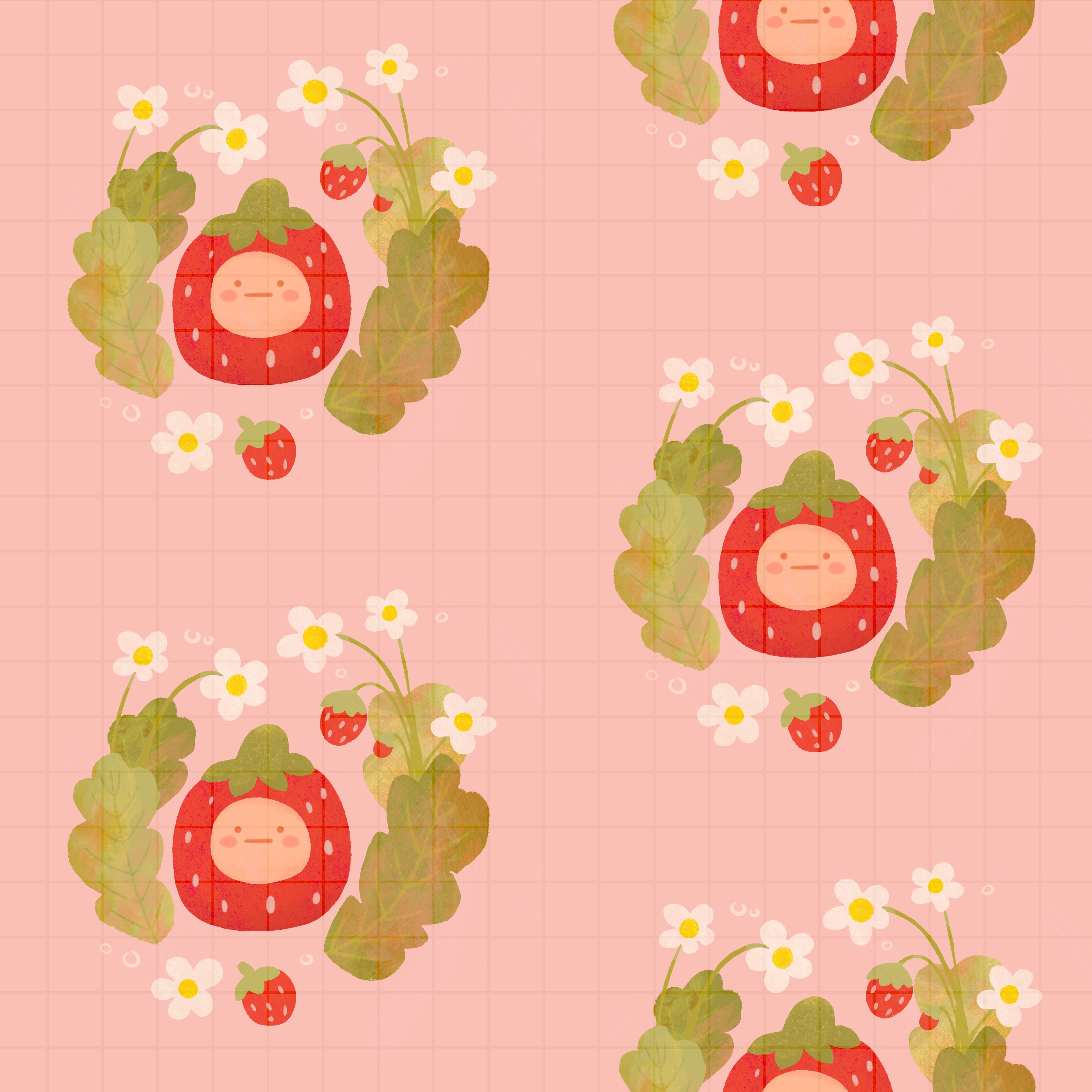 🍓 strawberry baby seamless pattern digital file 🍓