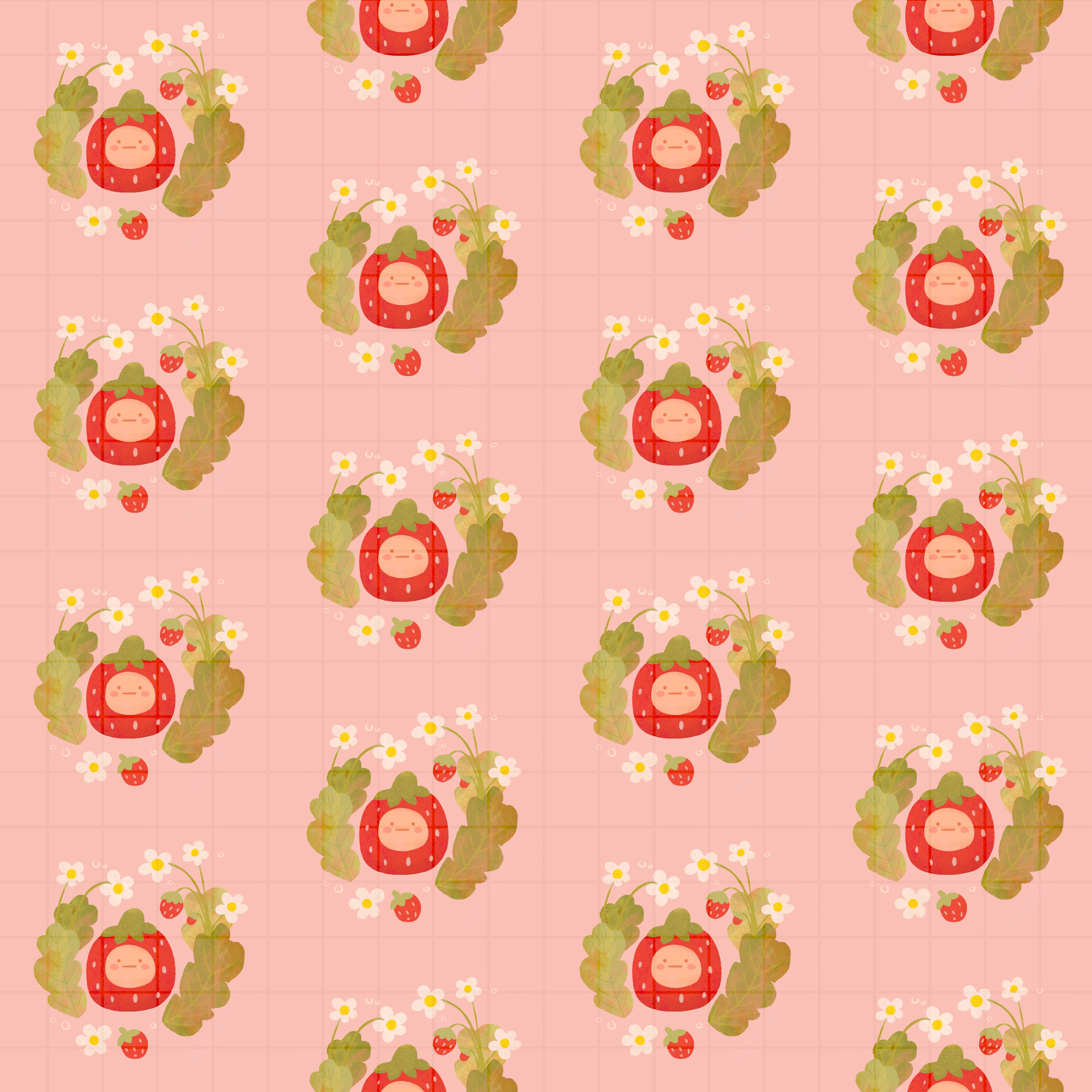 🍓 strawberry baby seamless pattern digital file 🍓