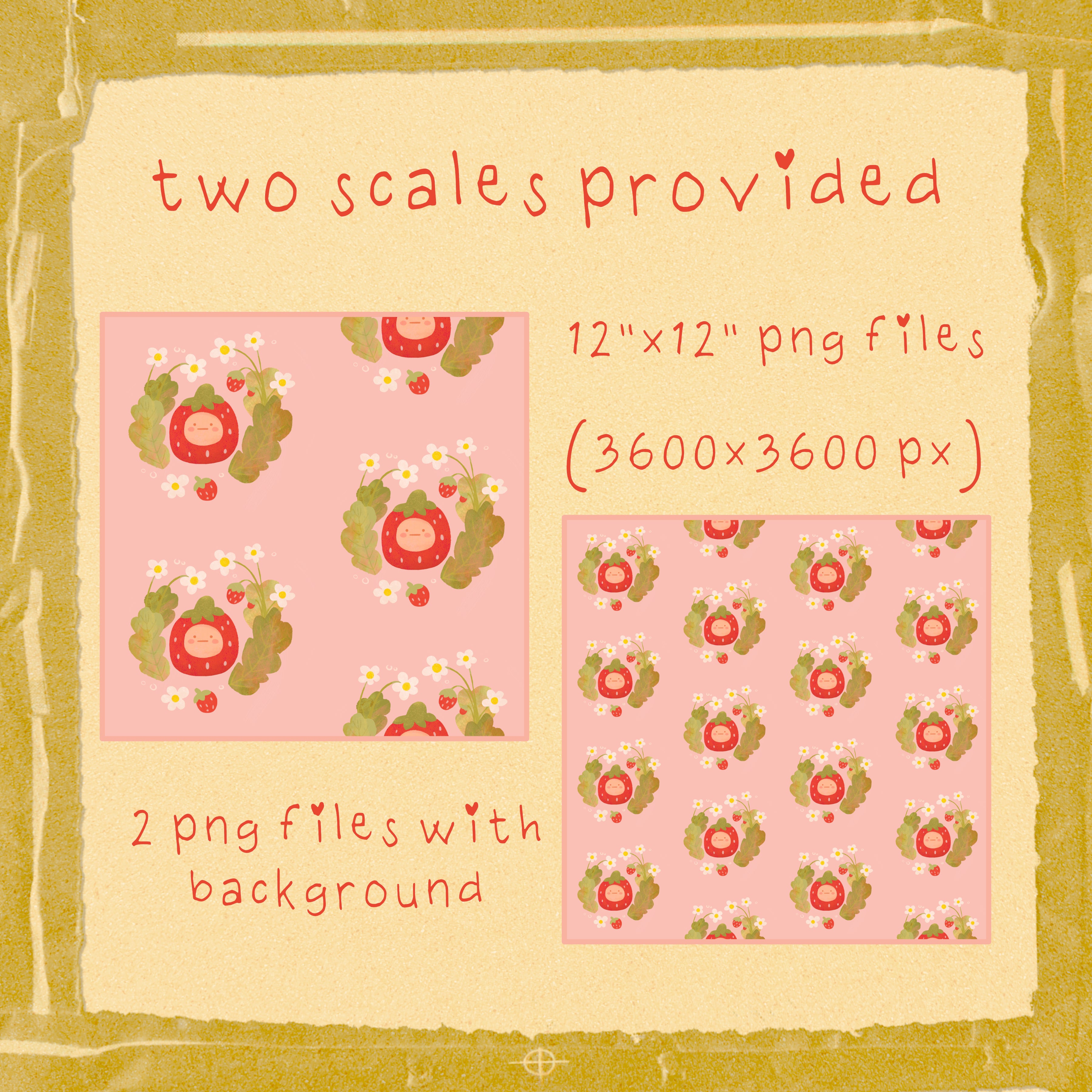 🍓 strawberry baby seamless pattern digital file 🍓