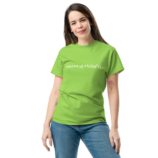 washed up biologist tee